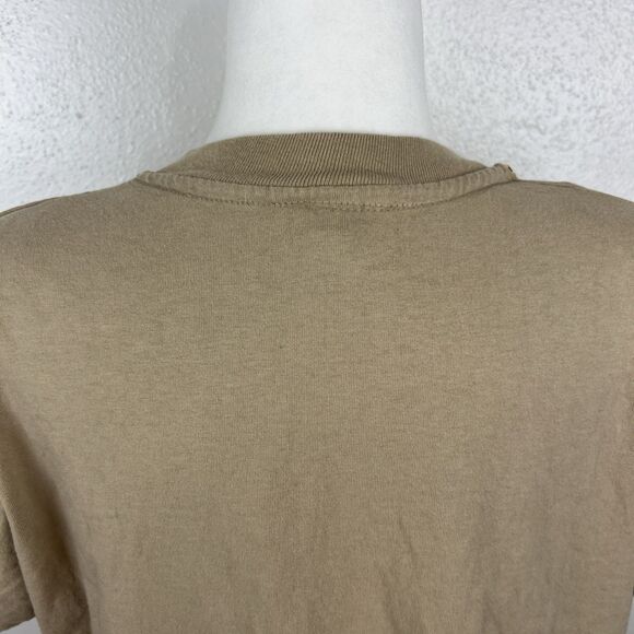 Vintage Clodia Dee Shirt Women Medium Brown Gold Cotton Animal Embroidered Tee - Picture 12 of 16